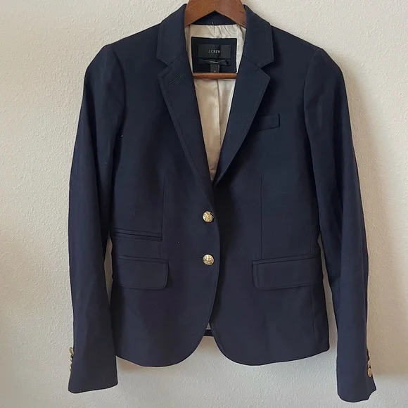 J Crew Cherry Red Tailored Blazer Schoolgirl Professional Business Casual Jacket - Picture 1 of 4